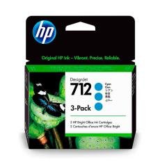 Cartucho de Tinta HP 712A 3 Pack Cian para Impresora Designjet