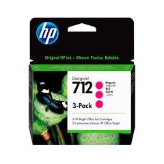 Cartucho de Tinta HP 712A 3 Pack Magenta para Impresora Designjet