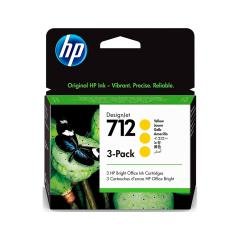 Cartucho de Tinta HP 712A 3 Pack Amarillo para Impresora Designjet
