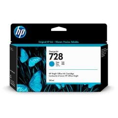 Cartucho de Tinta HP 728 130ml Cian para Impresora Designjet